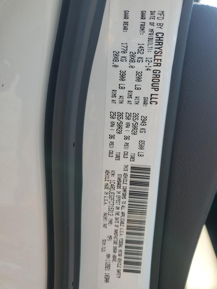 2015 Dodge Durango Citadel VIN: 1C4RDJEG2FC715313 Lot: 60203284