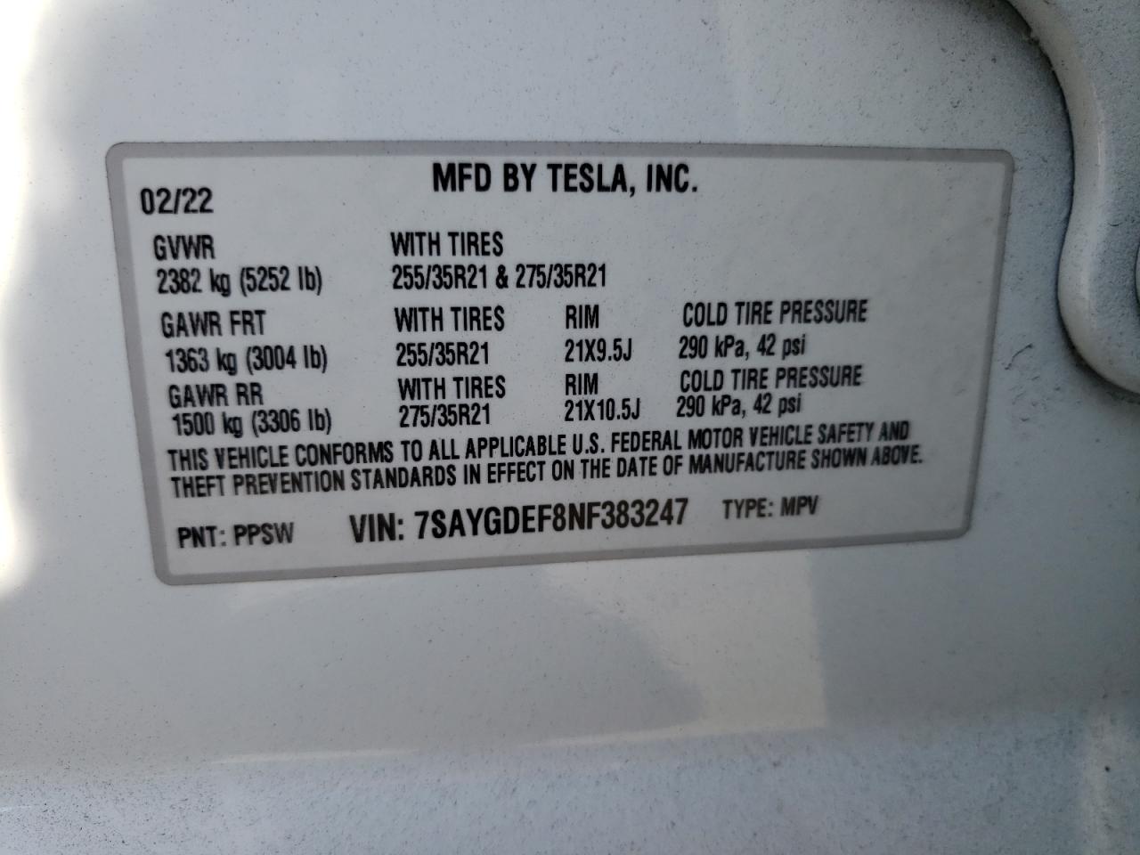 7SAYGDEF8NF383247 Tesla Model Y  13