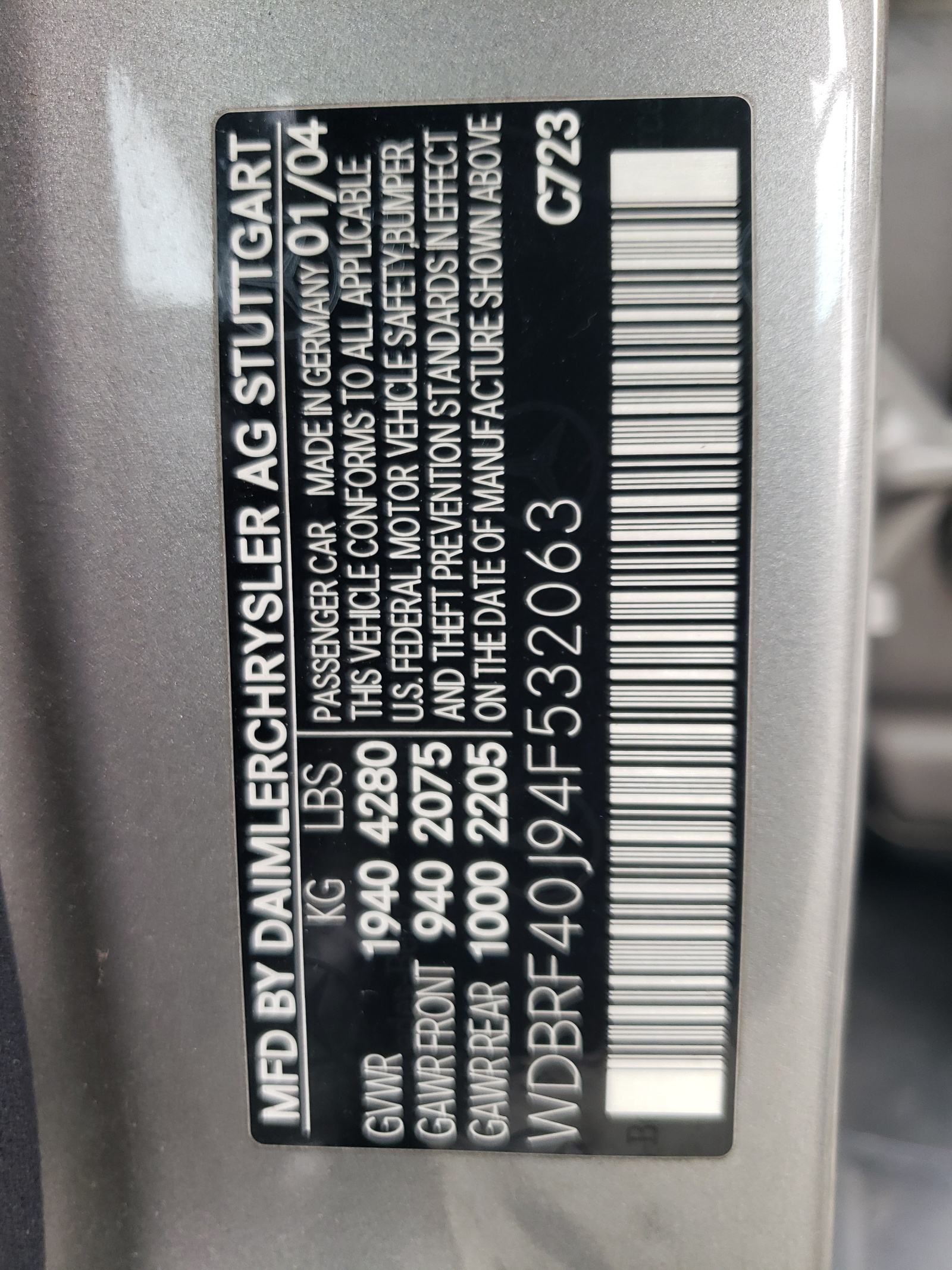 WDBRF40J94F532063 2004 Mercedes-Benz C 230K Sport Sedan