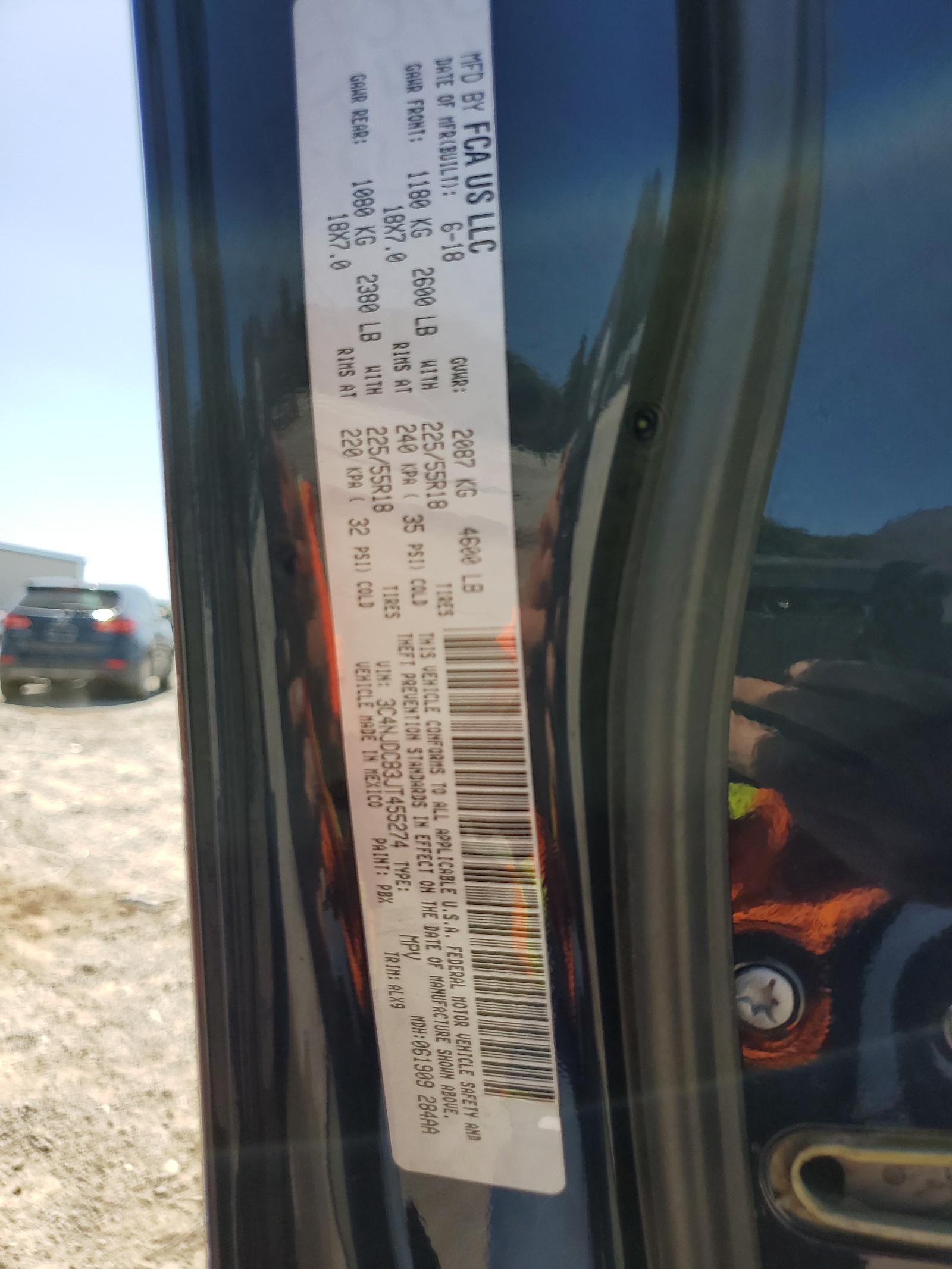 3C4NJDCB3JT455274 2018 Jeep Compass Limited