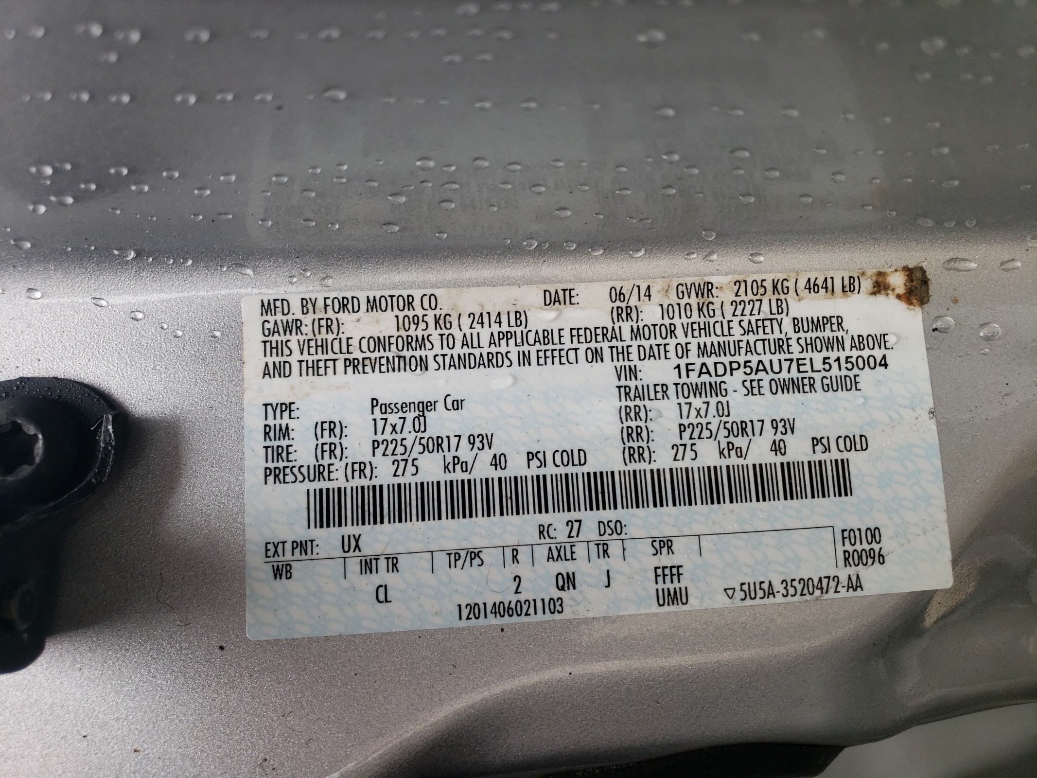 1FADP5AU7EL515004 2014 Ford C-Max Se