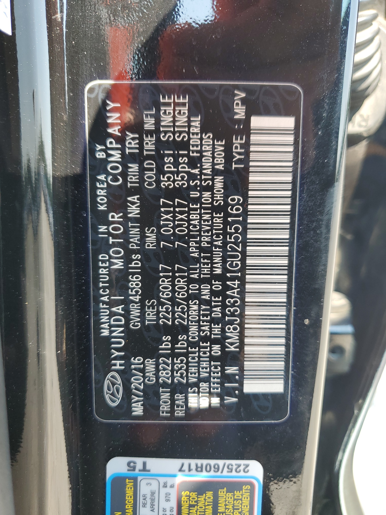 KM8J33A41GU255169 2016 Hyundai Tucson Limited