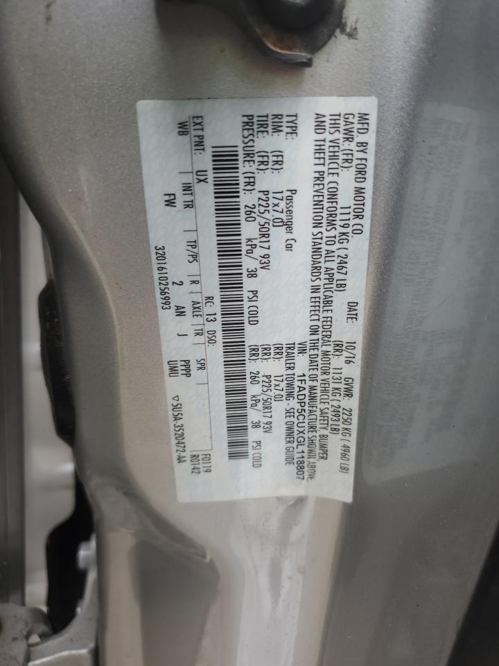 2016 Ford C-Max Premium Sel VIN: 1FADP5CUXGL118807 Lot: 62624984