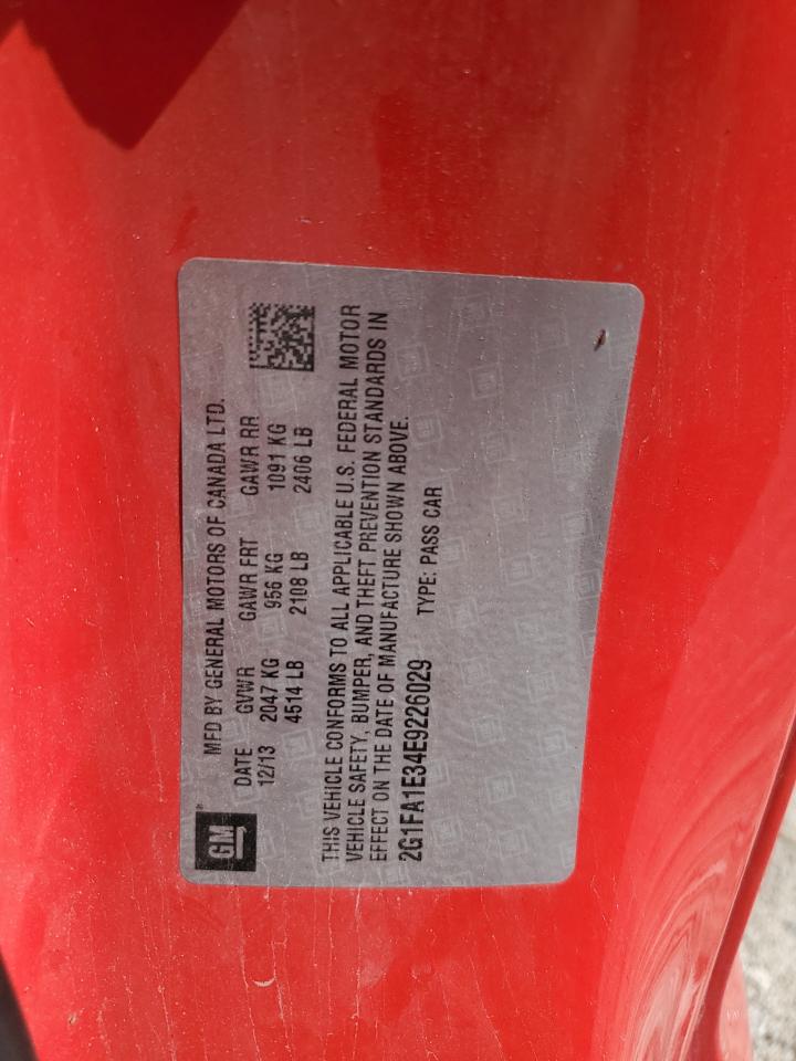 2014 Chevrolet Camaro Ls VIN: 2G1FA1E34E9226029 Lot: 64707034