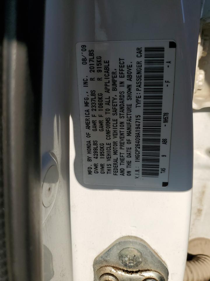 1HGCP26409A194715 2009 Honda Accord Lxp