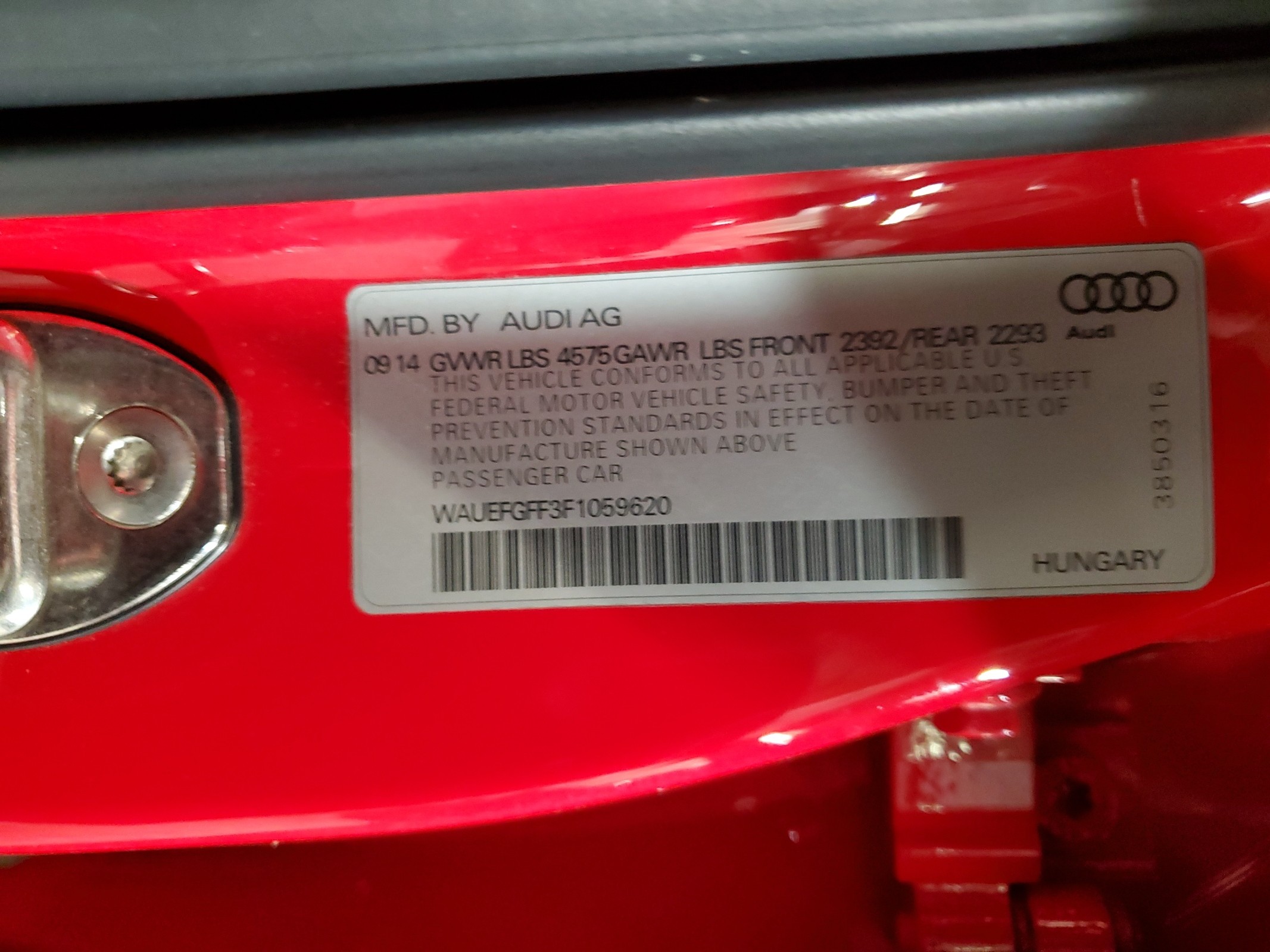 WAUEFGFF3F1059620 2015 Audi A3 Premium Plus