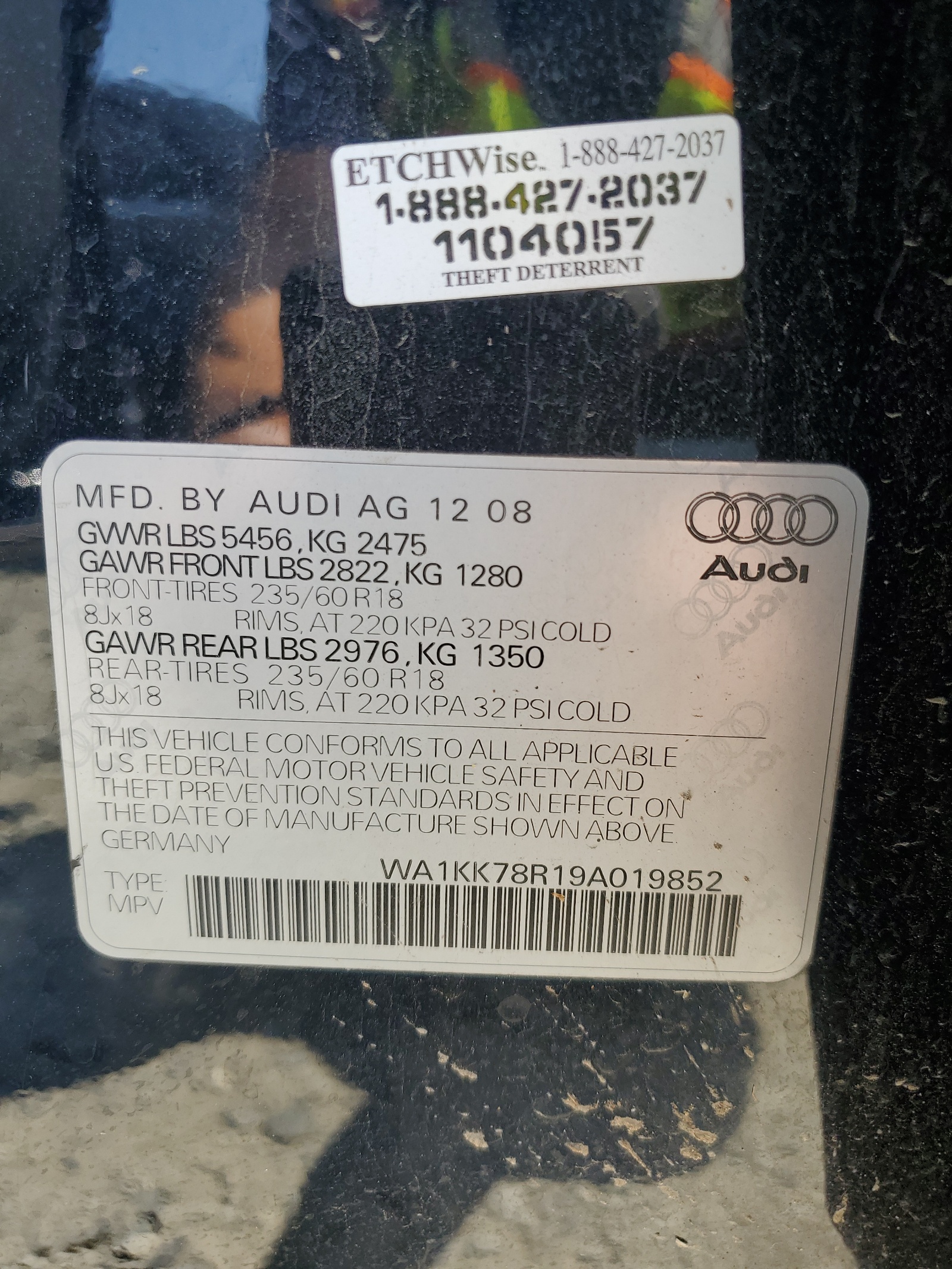 WA1KK78R19A019852 2009 Audi Q5 3.2