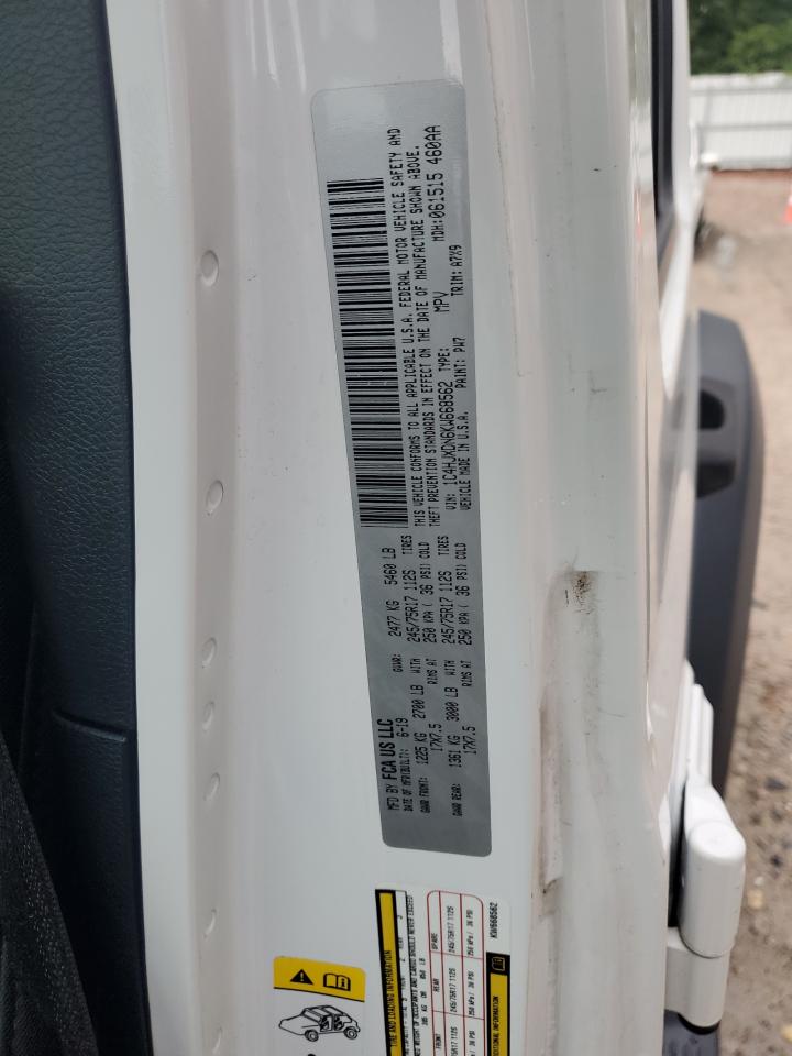 2019 Jeep Wrangler Unlimited Sport VIN: 1C4HJXDN6KW668562 Lot: 64770794