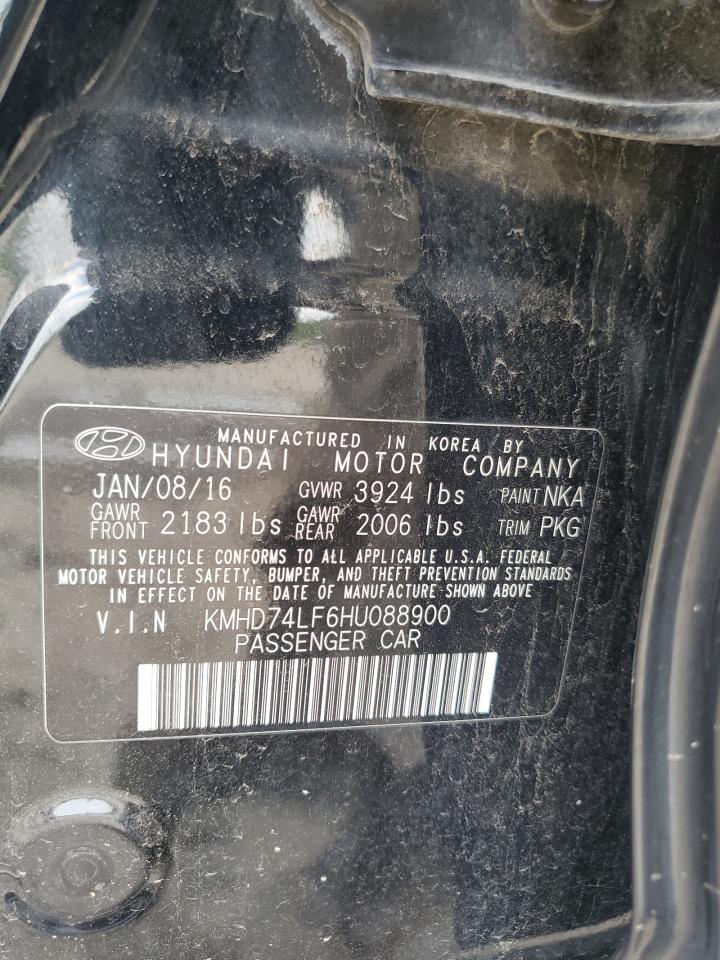 KMHD74LF6HU088900 2017 Hyundai Elantra Se