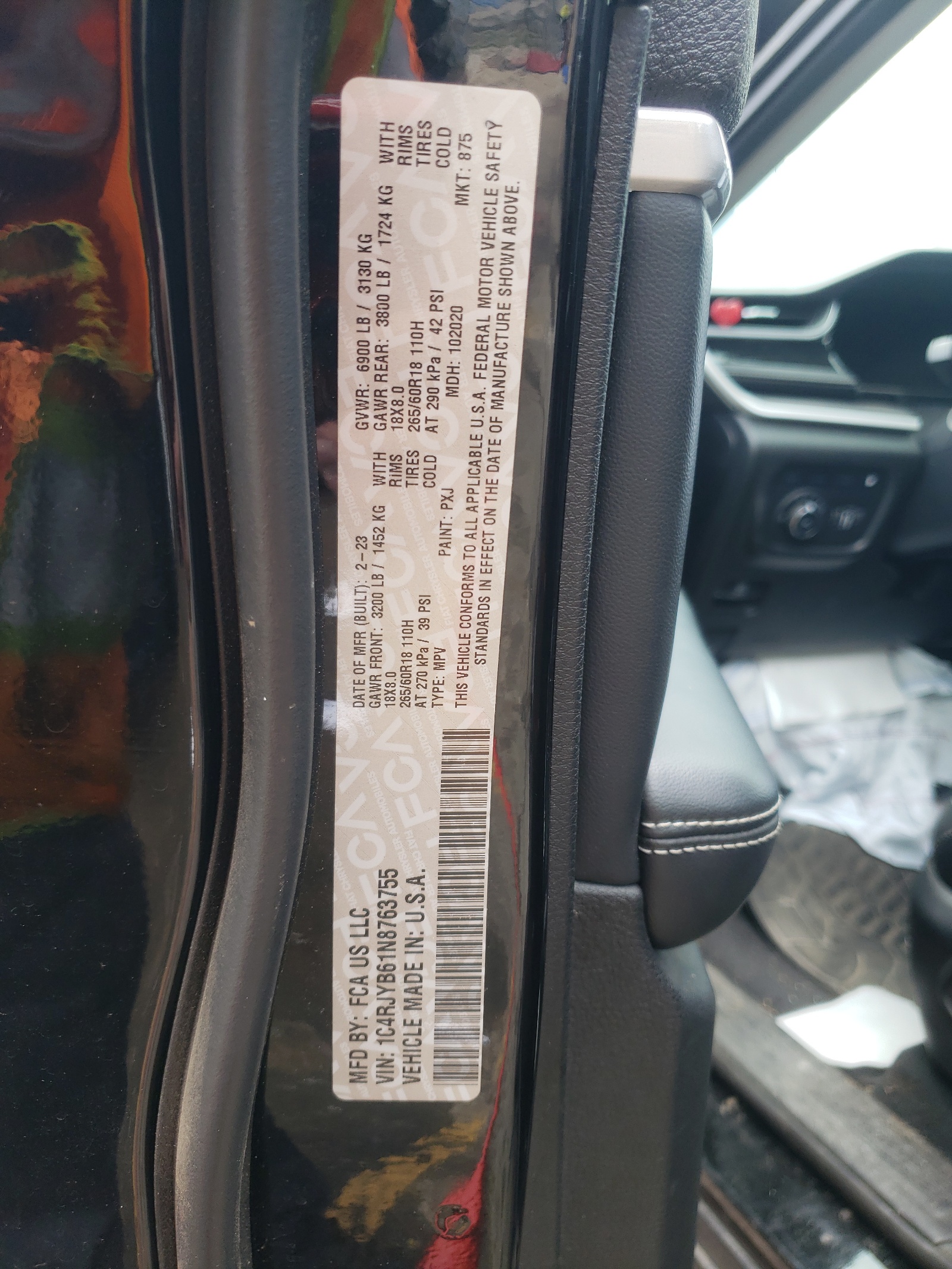 1C4RJYB61N8763755 2022 Jeep Grand Cherokee Limited 4Xe