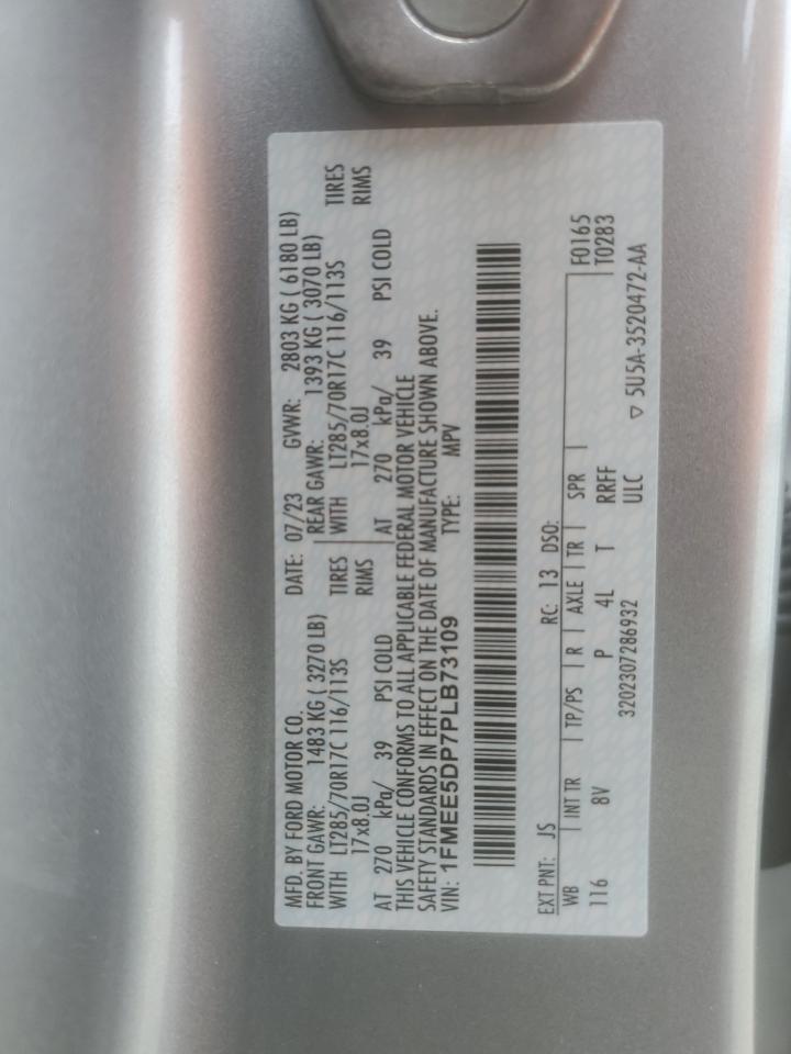 2023 Ford Bronco Base VIN: 1FMEE5DP7PLB73109 Lot: 64151034