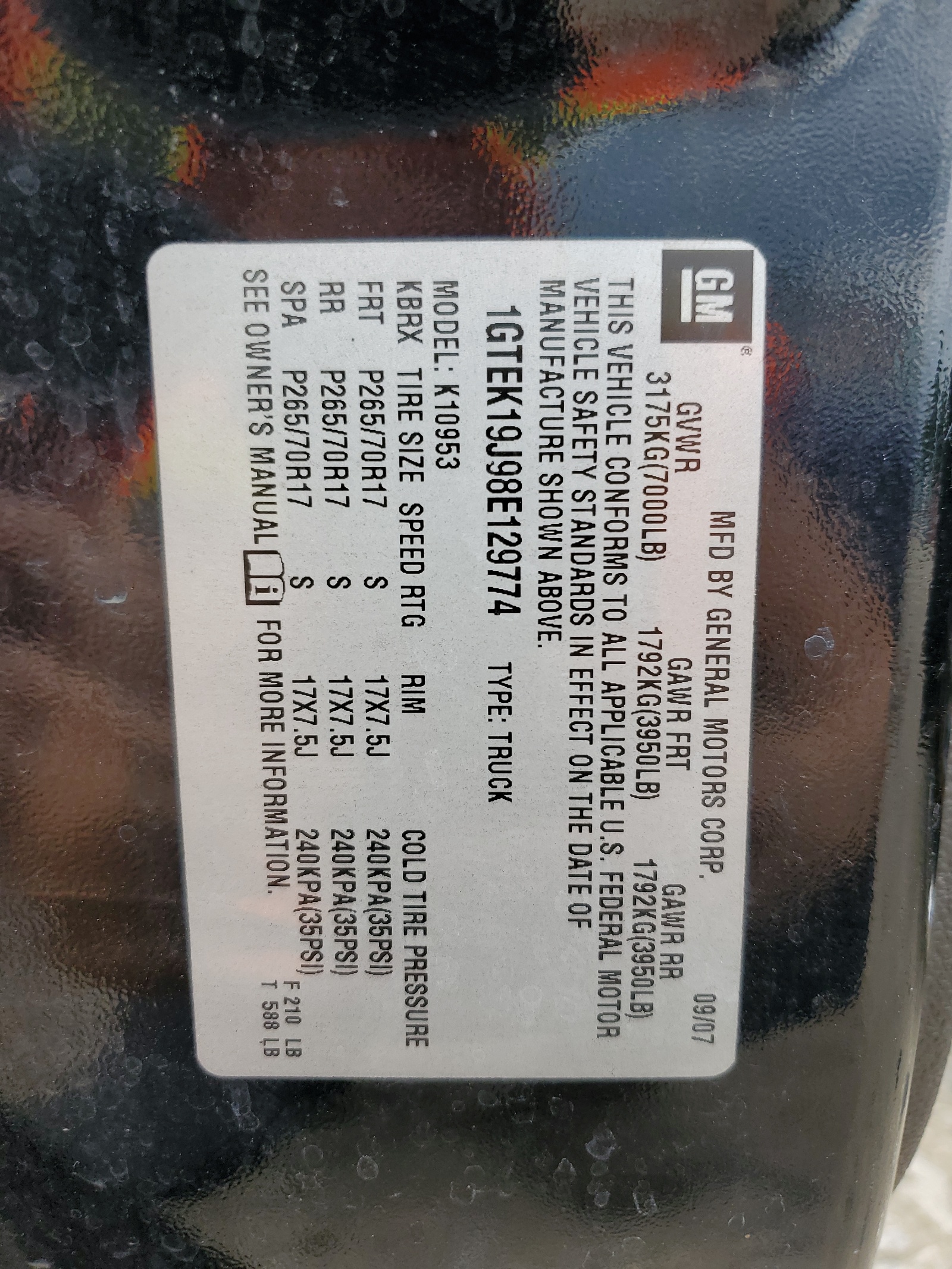 1GTEK19J98E129774 2008 GMC Sierra K1500