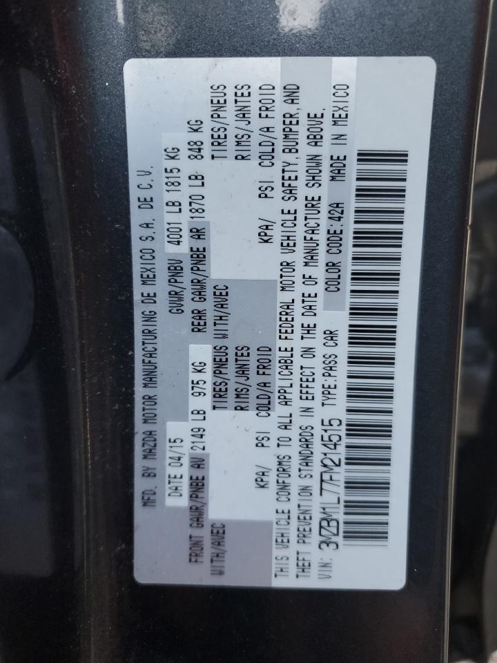 2015 Mazda 3 Touring VIN: 3MZBM1L77FM214515 Lot: 64320594