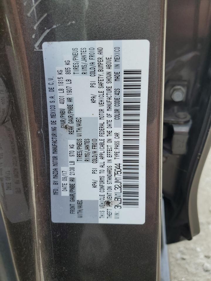 2018 Mazda 3 Touring VIN: 3MZBN1L32JM175044 Lot: 64966634