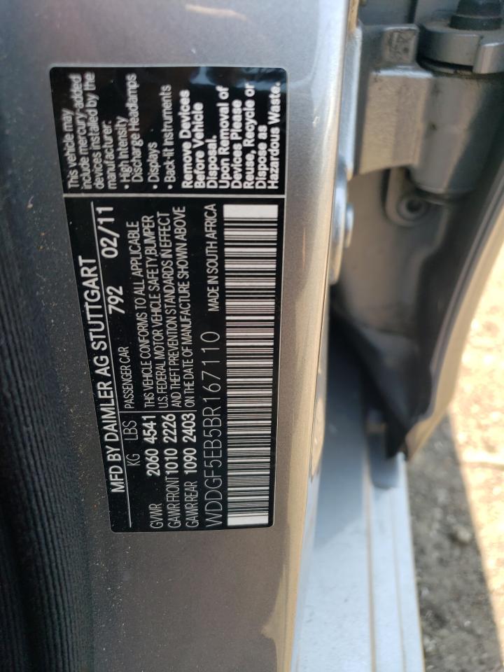 2011 Mercedes-Benz C 300 VIN: WDDGF5EB5BR167110 Lot: 62940224