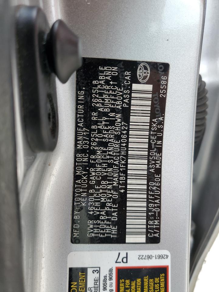 4T1BF1FK7HU406427 2017 TOYOTA CAMRY - Image 12