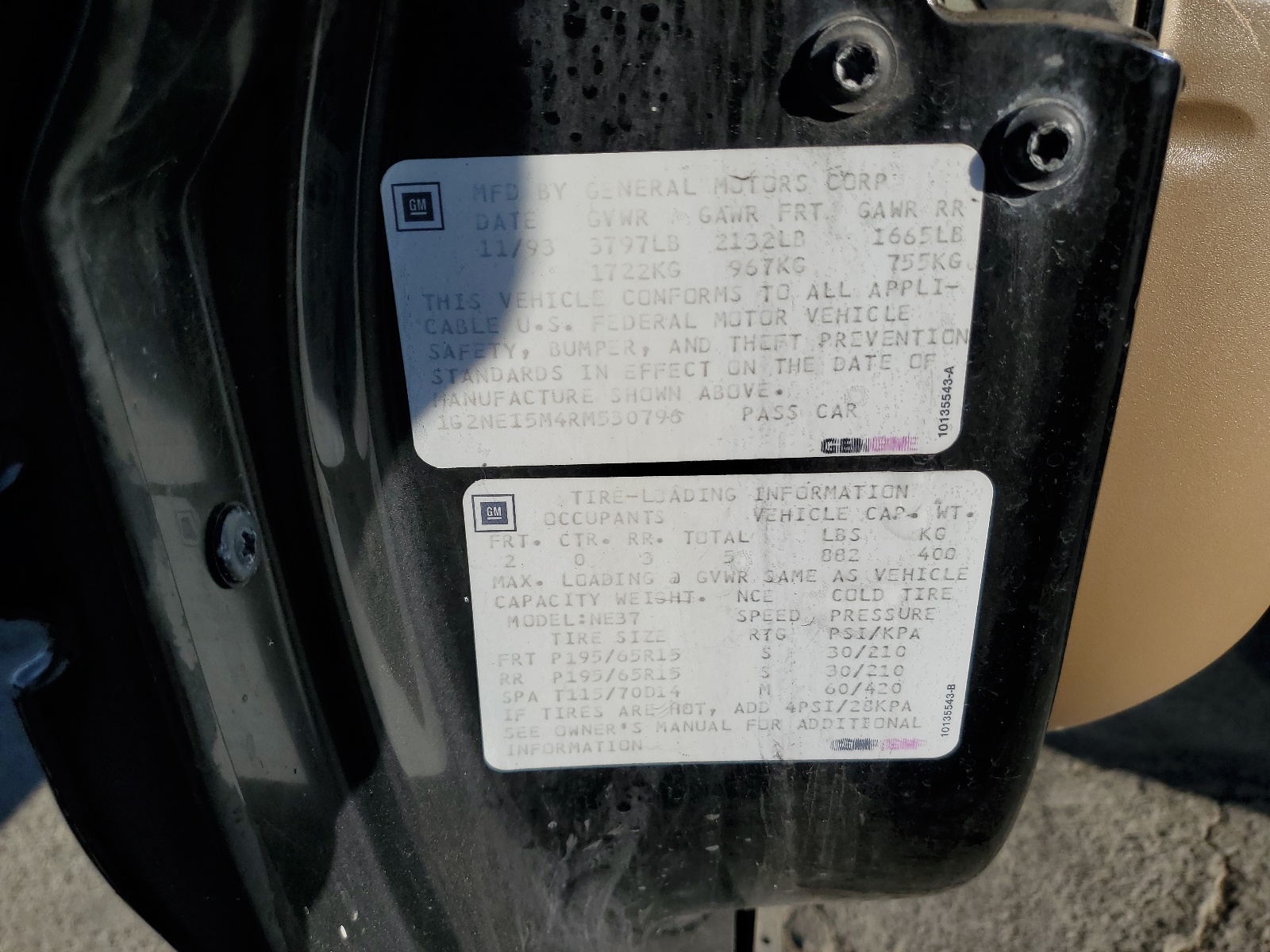 1G2NE15M4RM530796 1994 Pontiac Grand Am Se