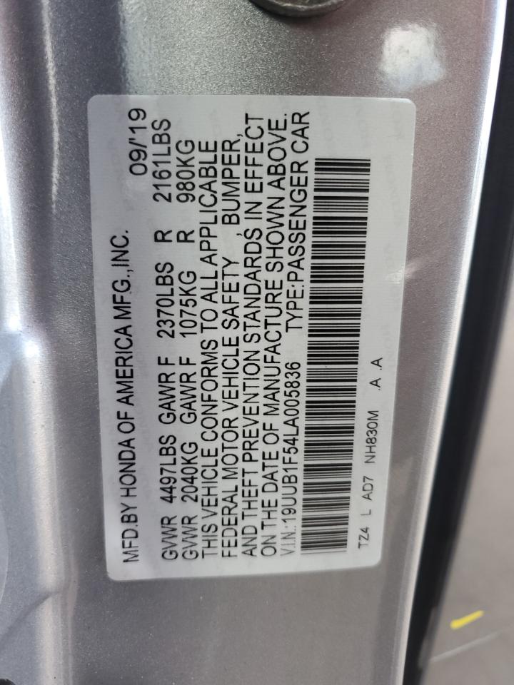 19UUB1F54LA005836 2020 Acura Tlx Technology