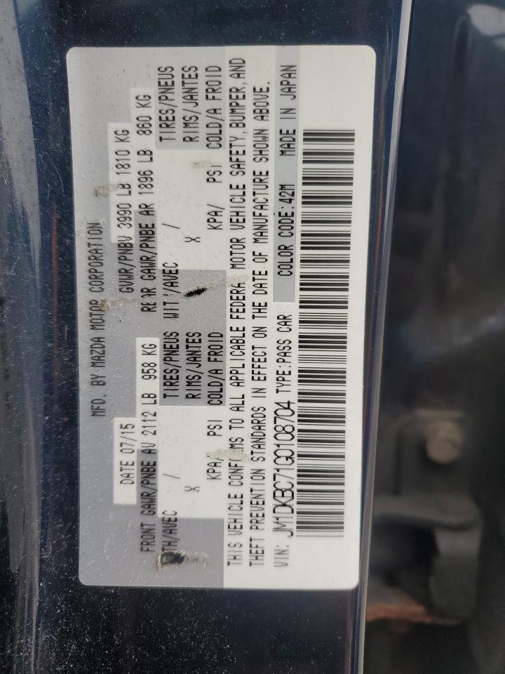 2016 Mazda Cx-3 Touring VIN: JM1DKBC71G0108704 Lot: 63256194