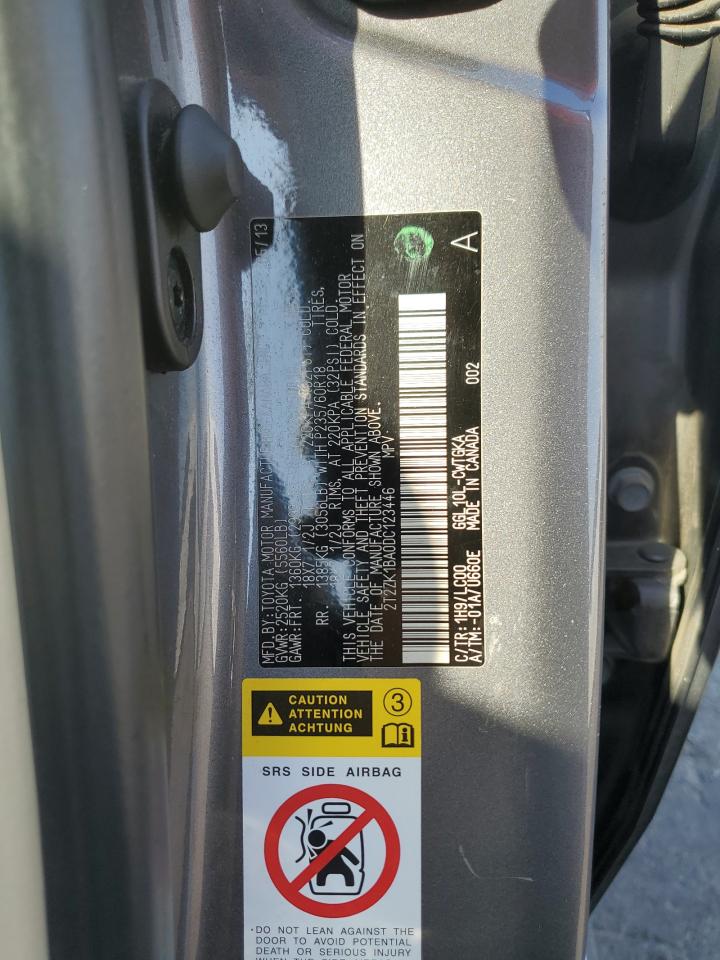 2013 Lexus Rx 350 VIN: 2T2ZK1BA0DC123446 Lot: 62606604