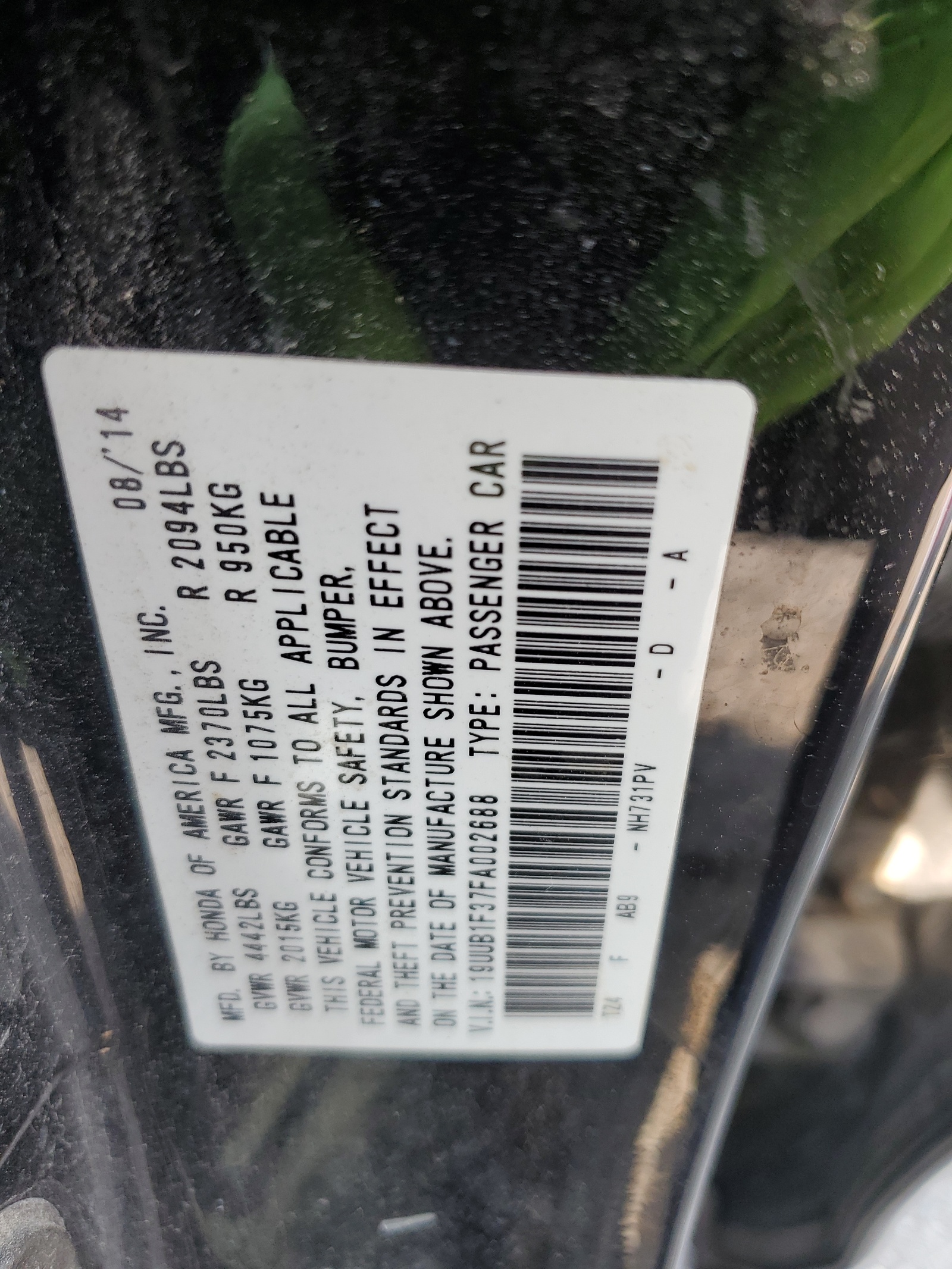 19UUB1F37FA002688 2015 Acura Tlx