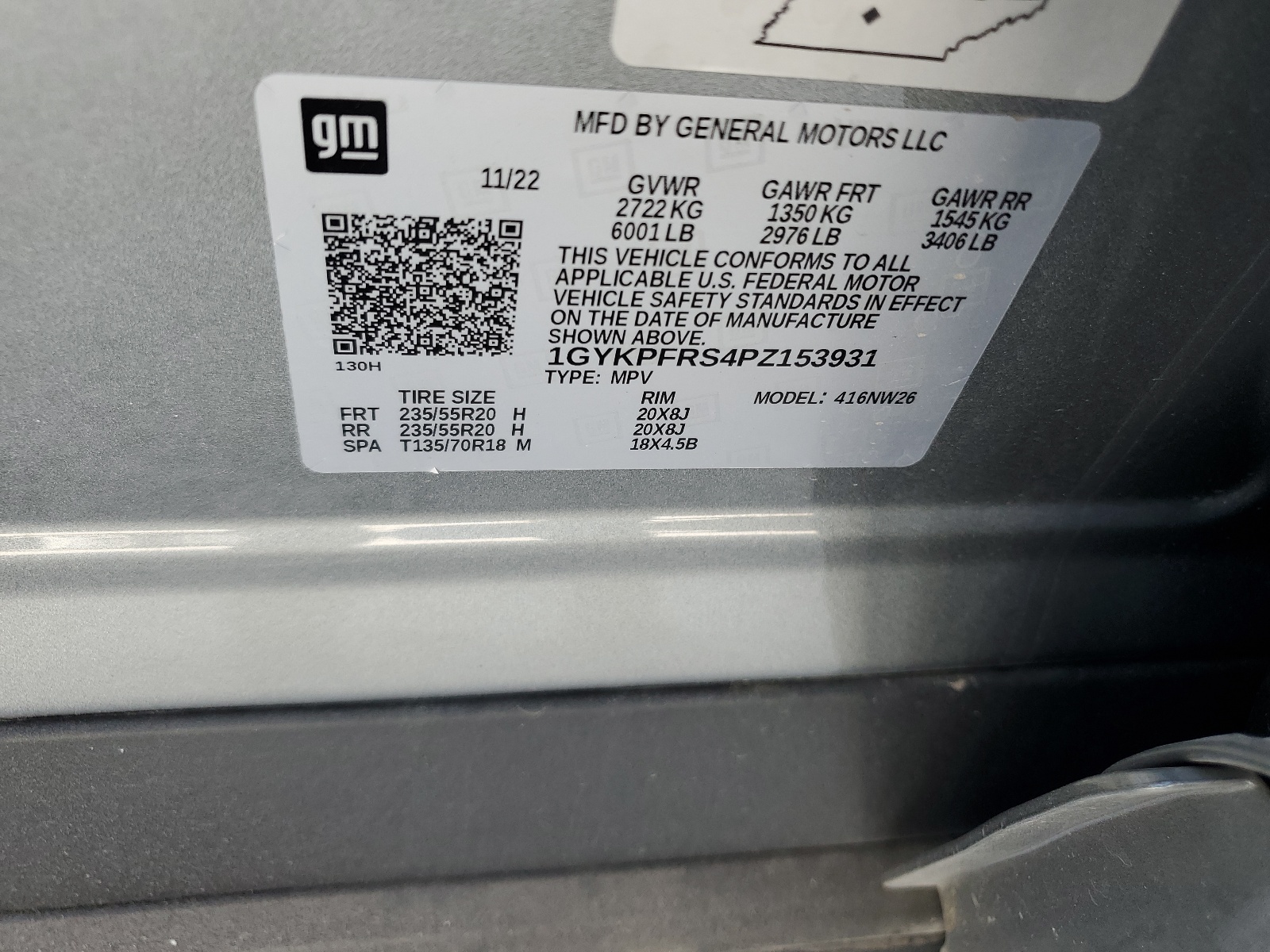 1GYKPFRS4PZ153931 2023 Cadillac Xt6 Platinum Premium Luxury