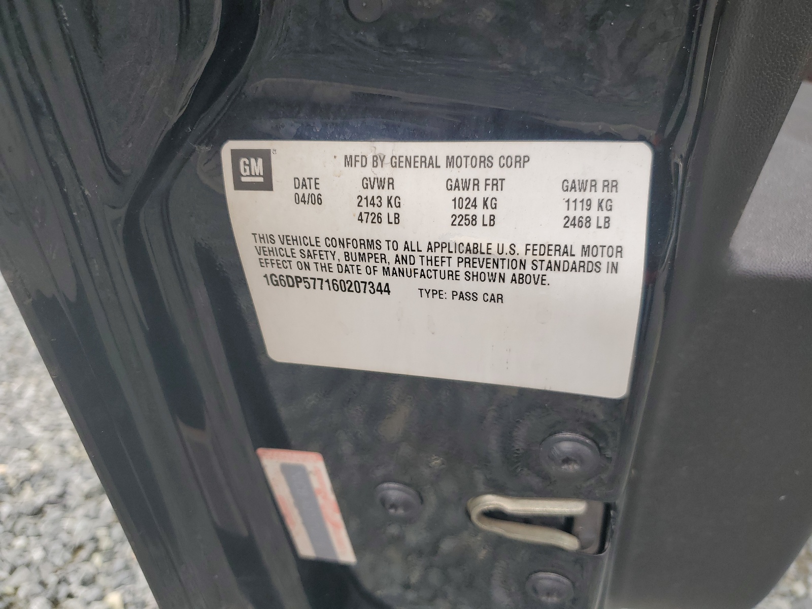 1G6DP577160207344 2006 Cadillac Cts Hi Feature V6