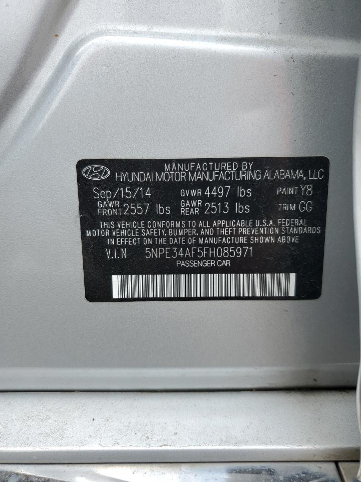 VIN 5NPE34AF5FH085971 2015 HYUNDAI SONATA no.12