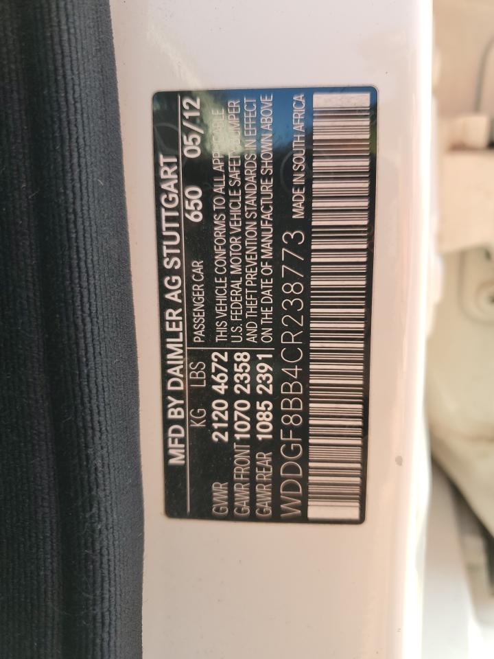 2012 Mercedes-Benz C 300 4Matic VIN: WDDGF8BB4CR238773 Lot: 64844944