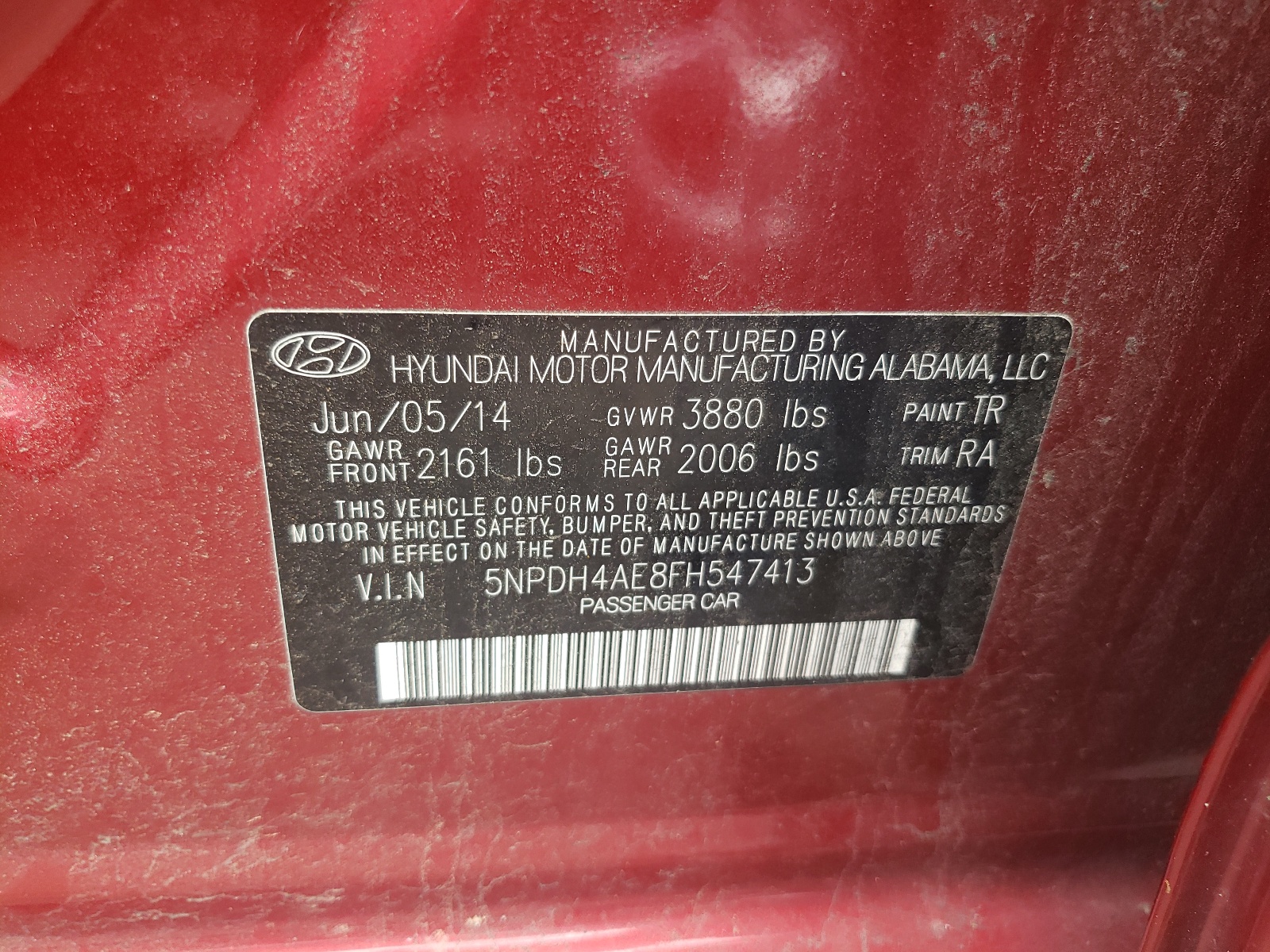 5NPDH4AE8FH547413 2015 Hyundai Elantra Se