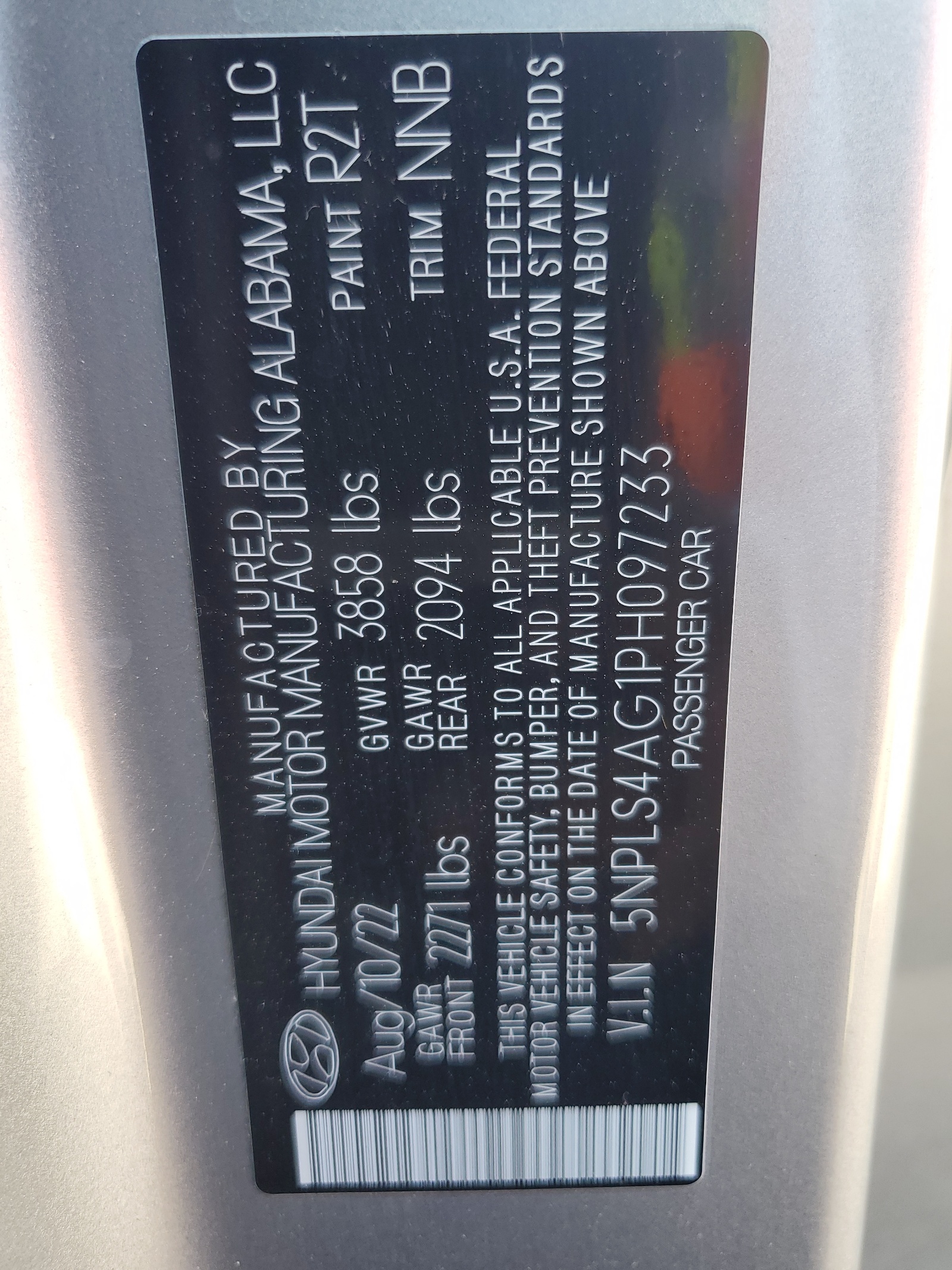 5NPLS4AG1PH097233 2023 Hyundai Elantra Sel