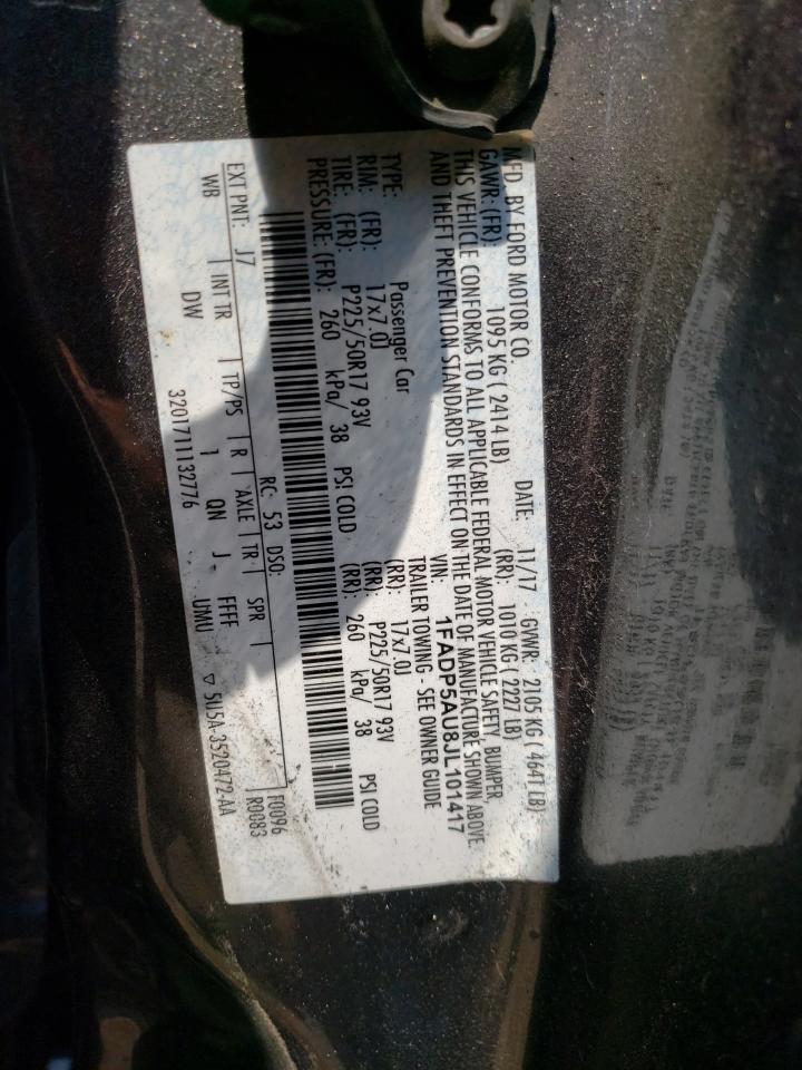 2018 Ford C-Max Se VIN: 1FADP5AU8JL101417 Lot: 64515124