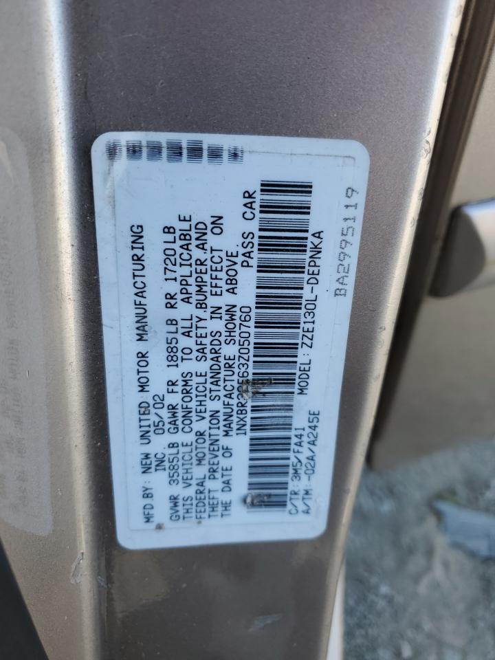 2003 Toyota Corolla Ce VIN: 1NXBR32E63Z050760 Lot: 64951374