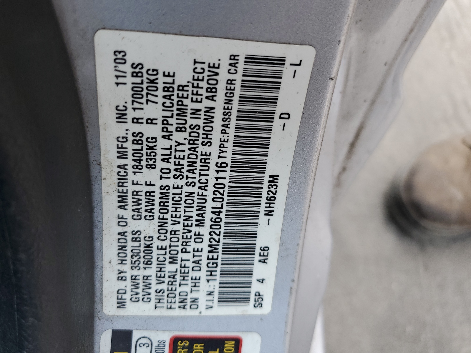 1HGEM22064L020116 2004 Honda Civic Ex