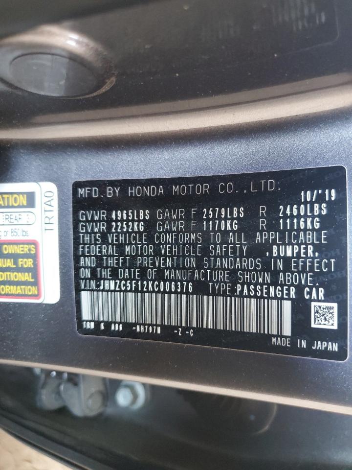 JHMZC5F12KC006376 2019 Honda Clarity