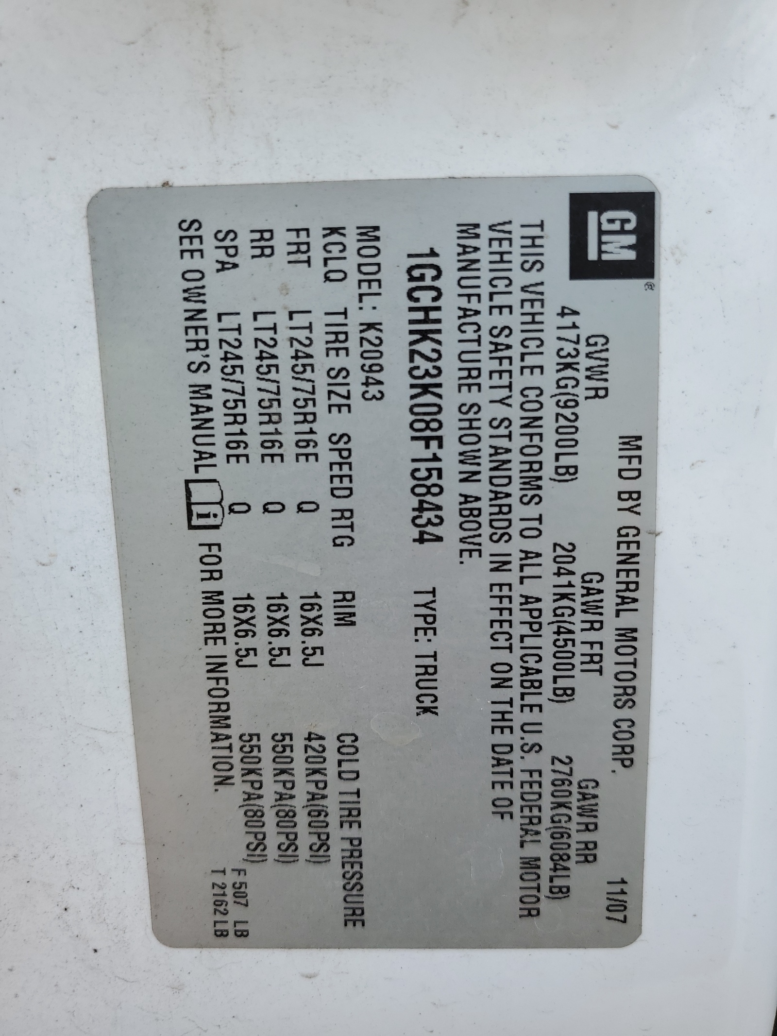 1GCHK23K08F158434 2008 Chevrolet Silverado K2500 Heavy Duty