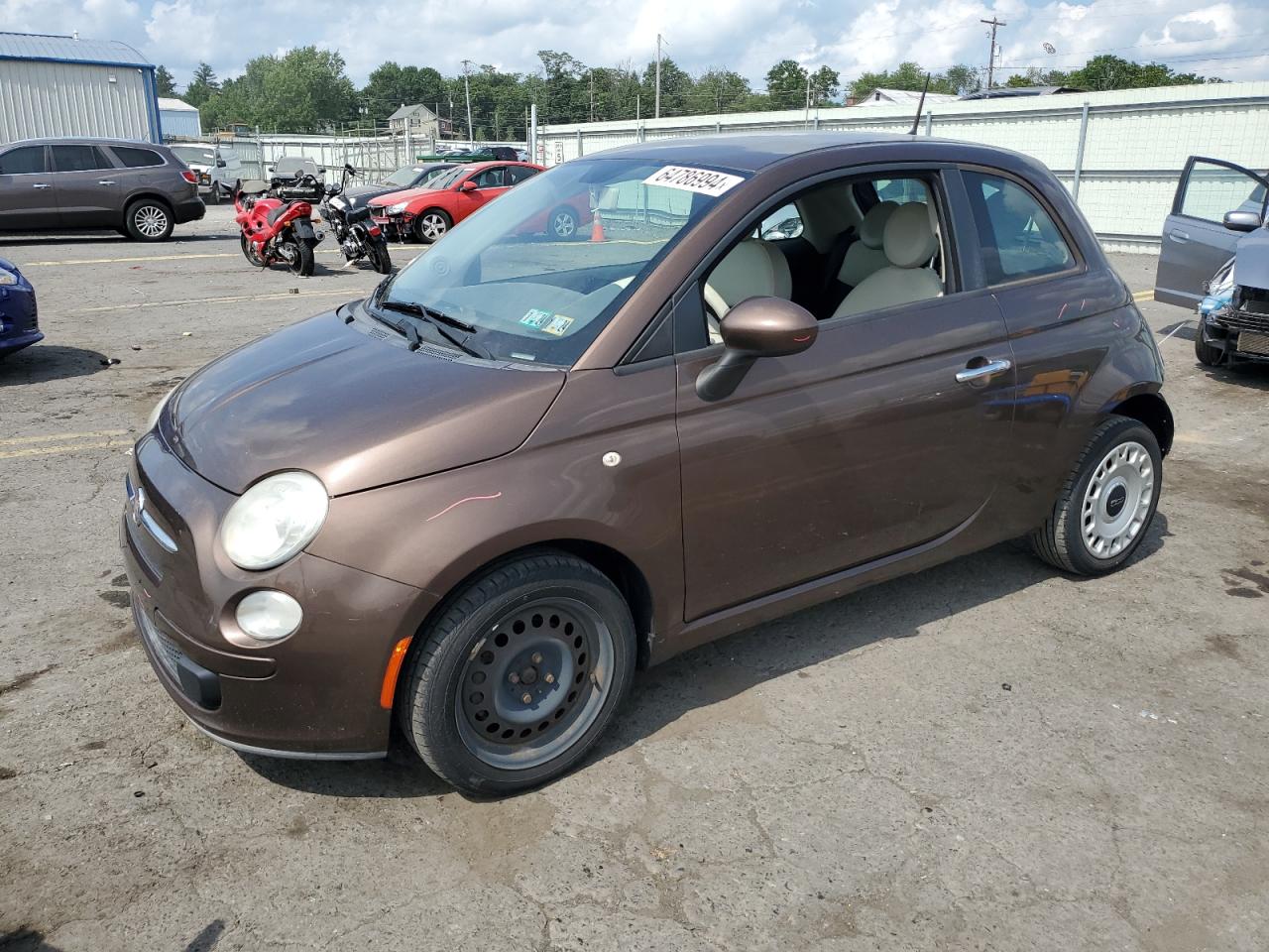 2012 Fiat 500 Pop VIN: 3C3CFFAR3CT127266 Lot: 64786994