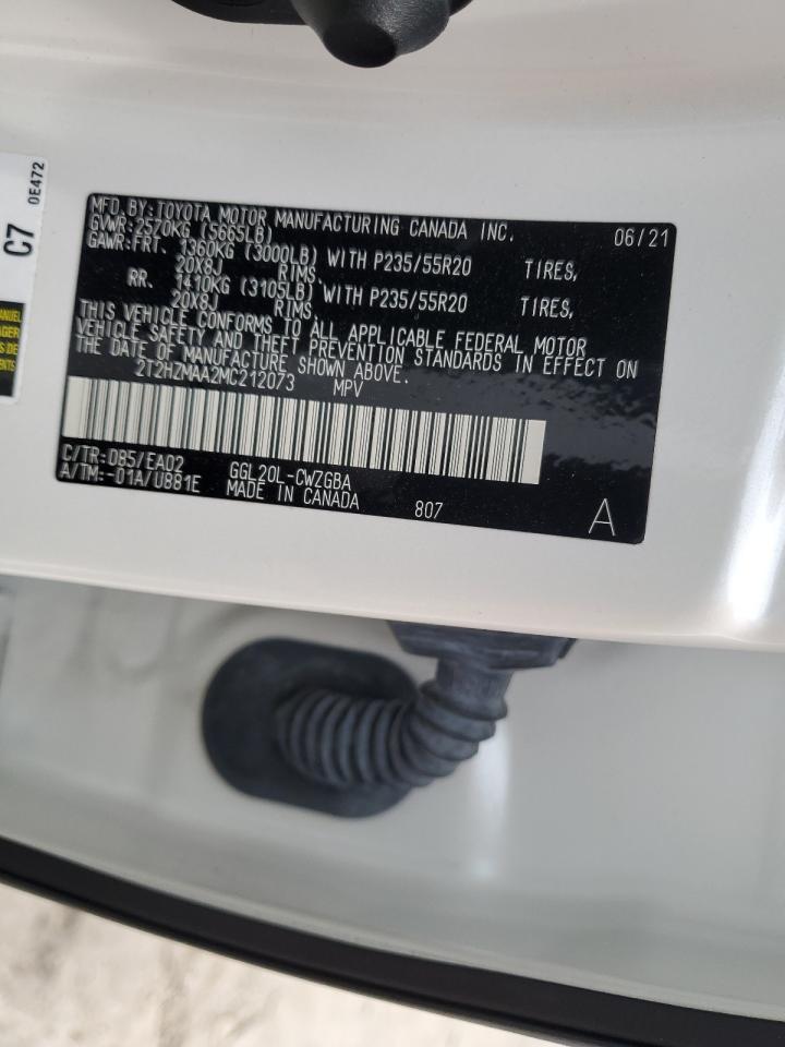 2021 Lexus Rx 350 VIN: 2T2HZMAA2MC212073 Lot: 64703894