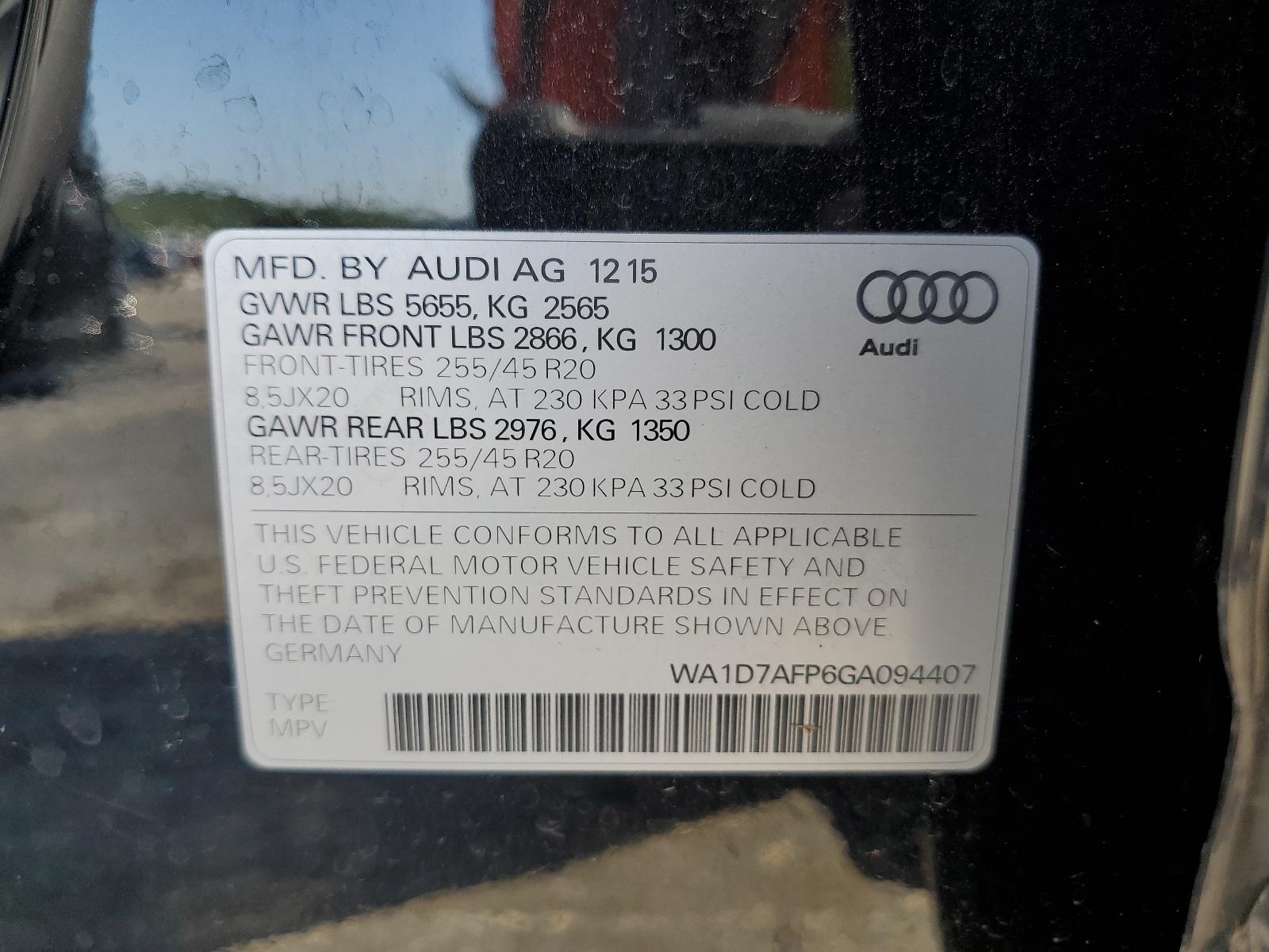 WA1D7AFP6GA094407 2016 Audi Q5 Premium Plus S-Line