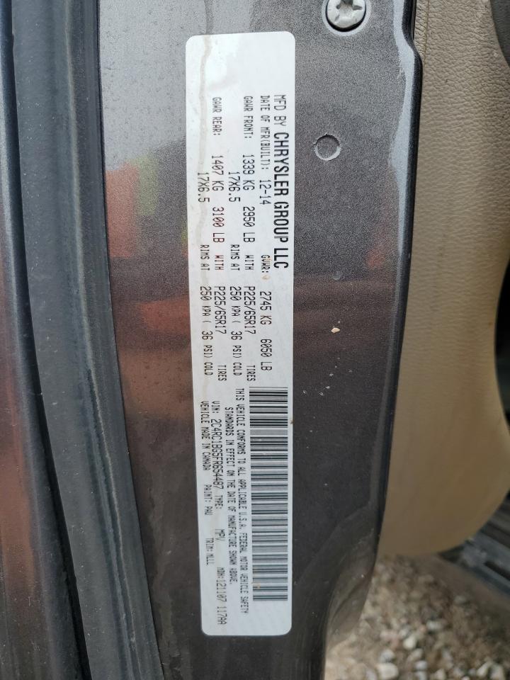 2015 Chrysler Town & Country Touring VIN: 2C4RC1BG5FR654487 Lot: 62809934