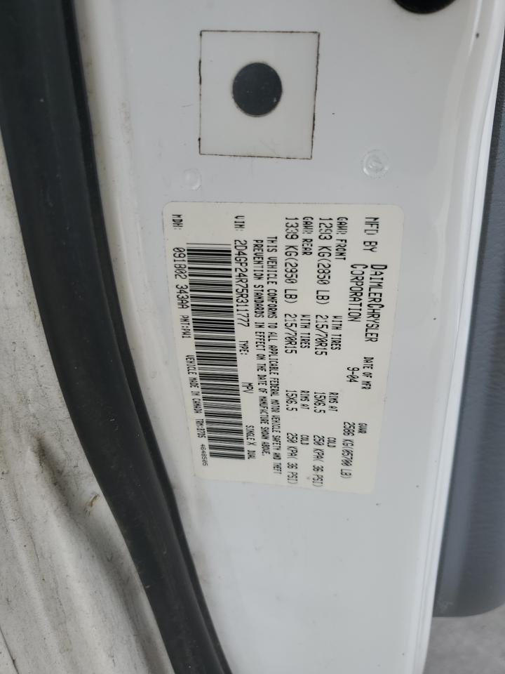 2005 Dodge Grand Caravan Se VIN: 2D4GP24R75R311777 Lot: 64623444