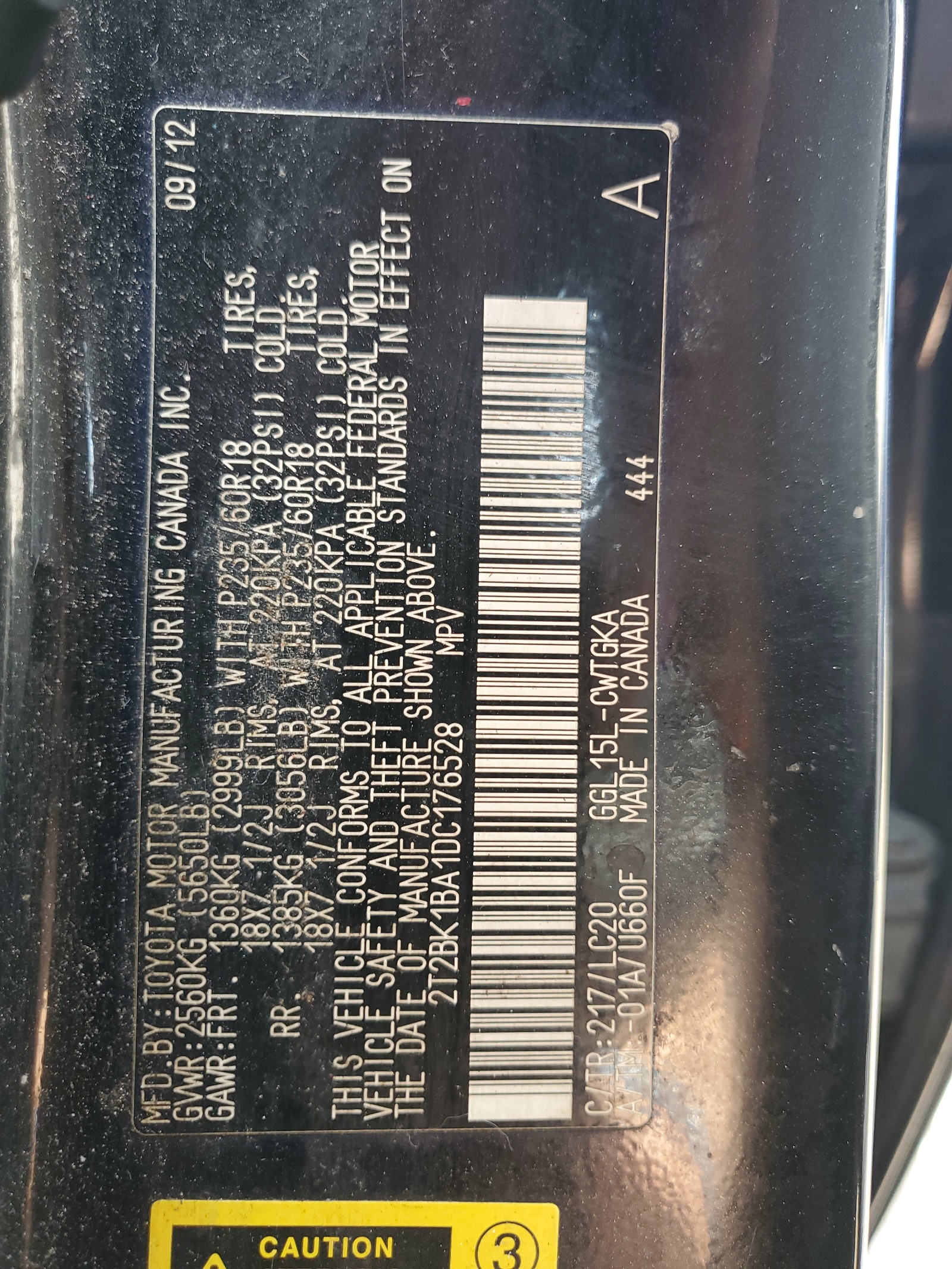 2T2BK1BA1DC176528 2013 Lexus Rx 350 Base