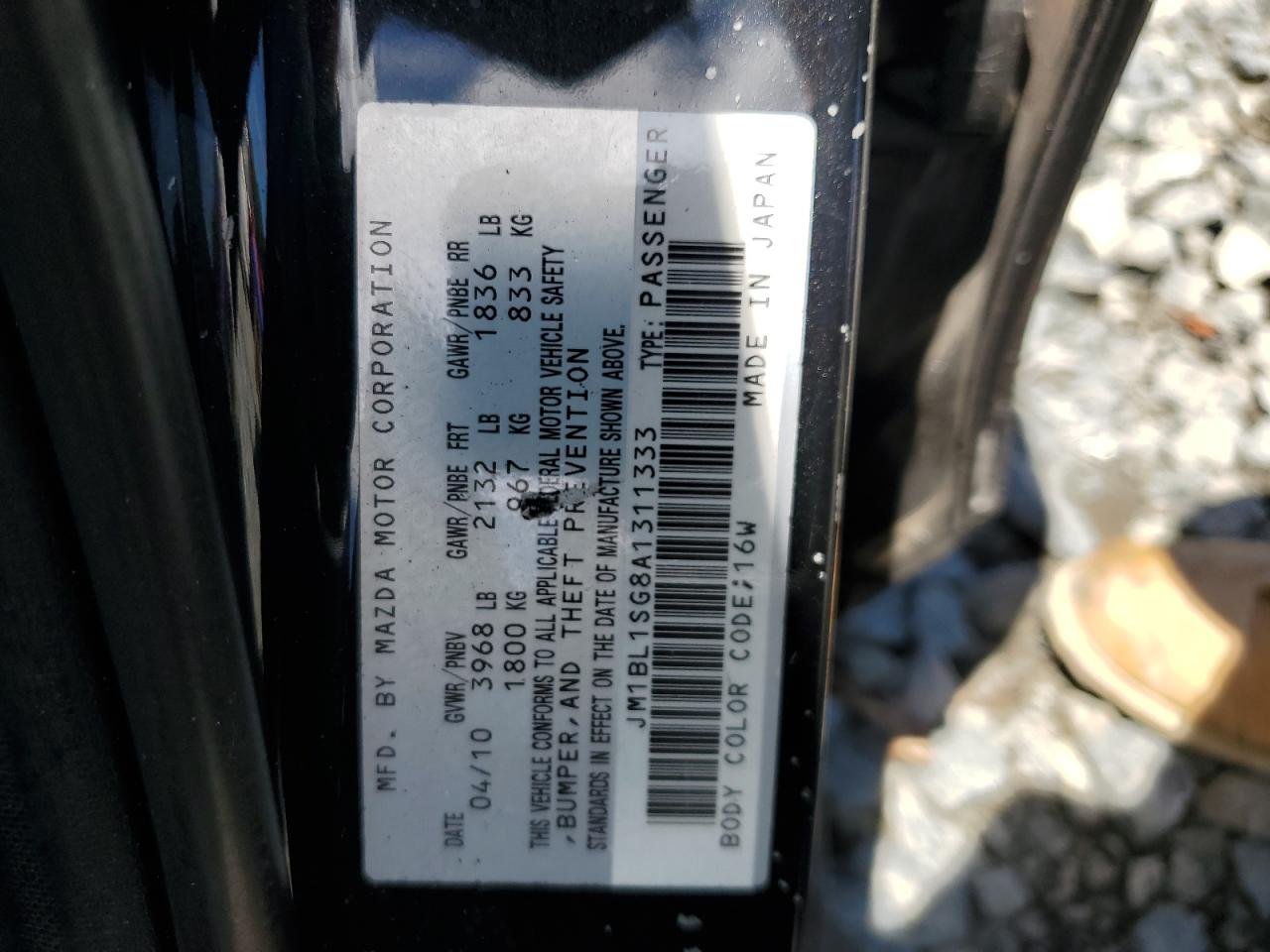 2010 Mazda 3 I VIN: JM1BL1SG8A1311333 Lot: 61276164