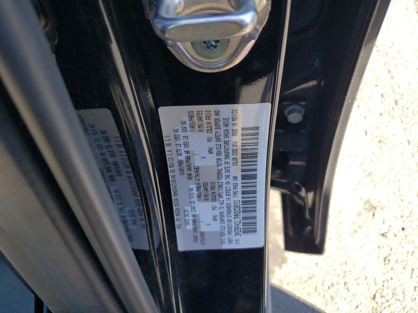 3MZBPACL7MM203810 2021 Mazda 3 Preferred