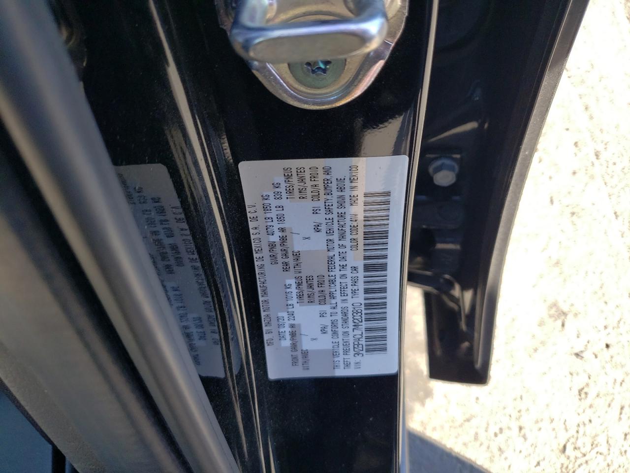 2021 Mazda 3 Preferred VIN: 3MZBPACL7MM203810 Lot: 63668584