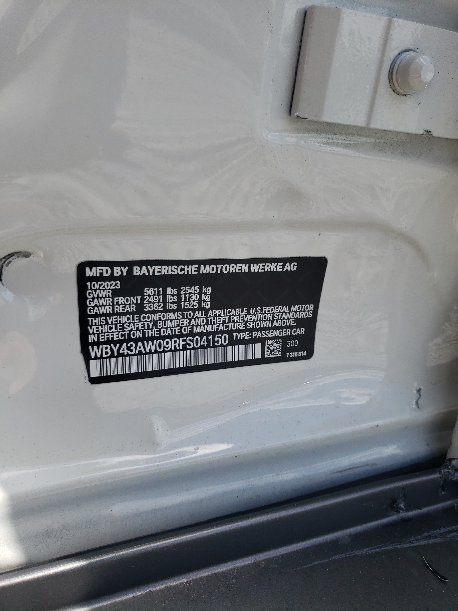 WBY43AW09RFS04150 2024 BMW I4 Edrive 35