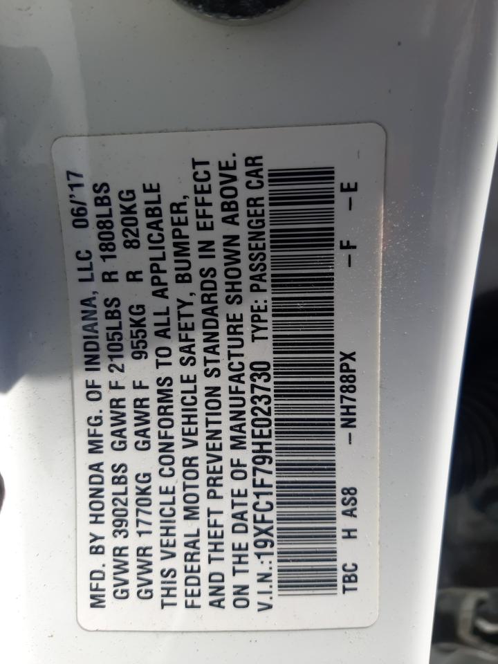 19XFC1F79HE023730 2017 Honda Civic Exl