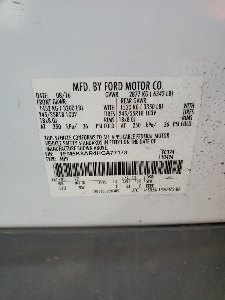 2017 Ford Explorer Police Interceptor VIN: 1FM5K8AR4HGA77173 Lot: 62661254