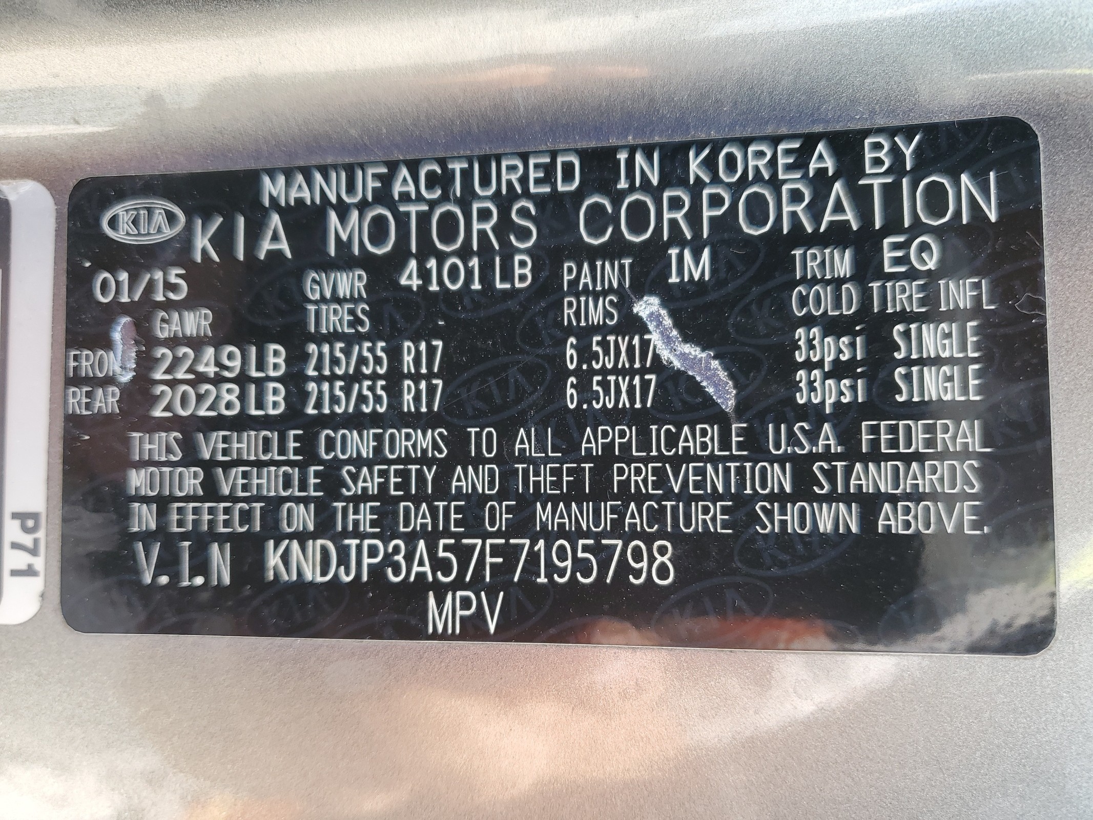 KNDJP3A57F7195798 2015 Kia Soul +