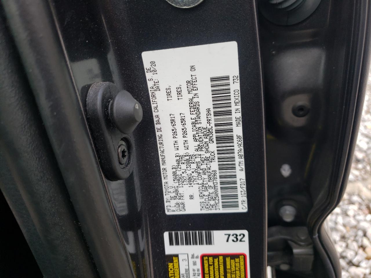 3TMCZ5ANXMM378968 2021 Toyota Tacoma Double Cab